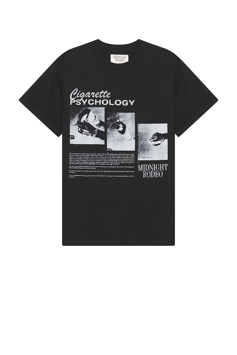 

Футболка "Психология сигарет" Midnight Rodeo, vintage black