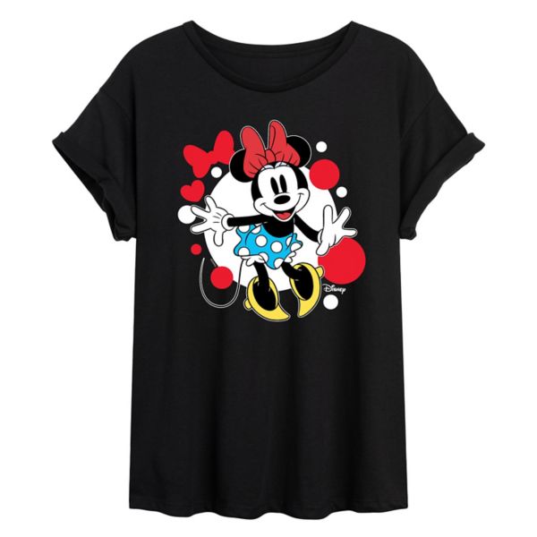 

Футболка в горошек Minnie Mouse Juniors большого размера Disney, черный
