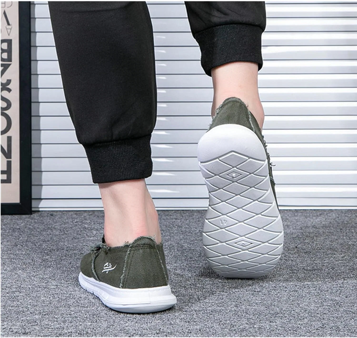 Мужские повседневные лоферы, широкие, на подошве без шнурков, Dark Green SywzX&xfybz — фото 3