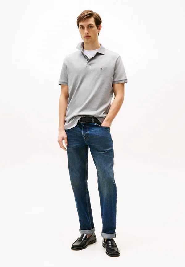 Рубашка-Поло стандартного кроя с вышивкой флага Tommy Hilfiger, Medium Grey Heather — фото 2