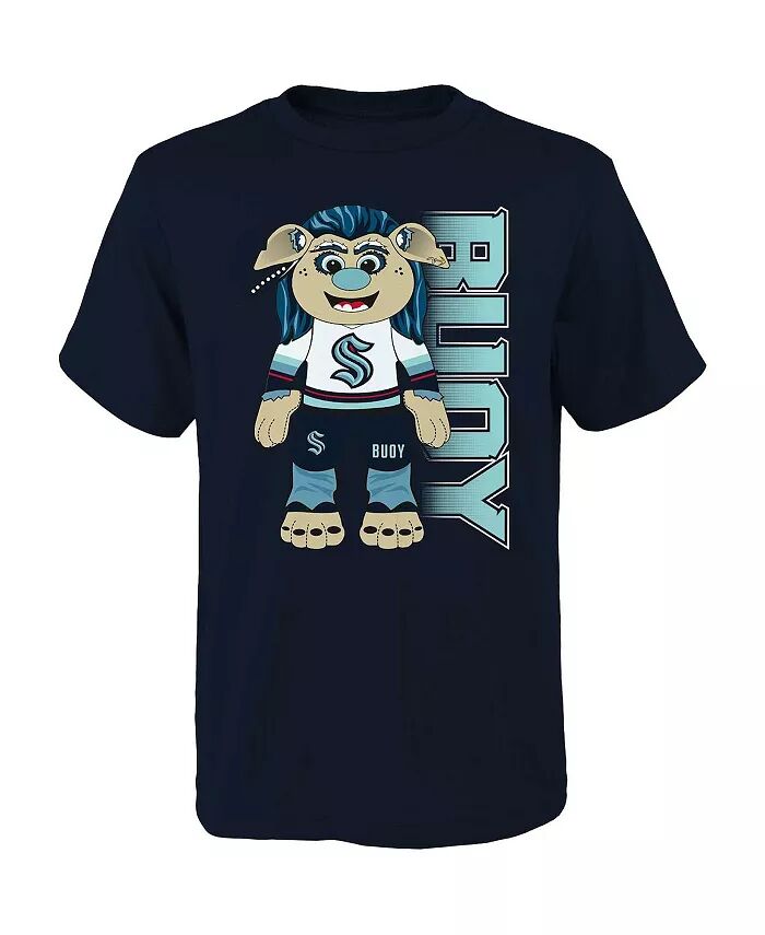 

Футболка с изображением талисмана Сиэтла Кракена Big Boys and Girls Deep Sea Blue Outerstuff