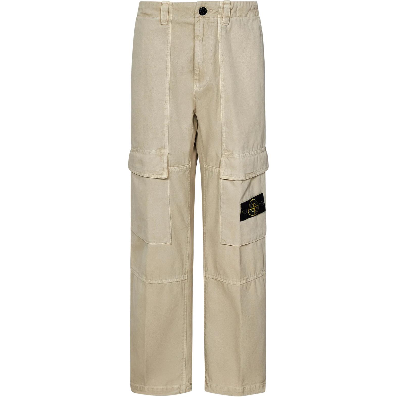

Брюки-карго с нашивкой-логотипом STONE ISLAND, бежевый