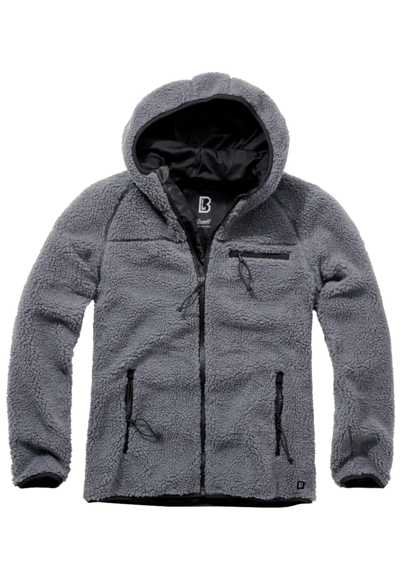

Анорак Brandit "Мужская рабочая куртка Teddy Fleece Jacket" (1 шт.), с капюшоном, антрацит