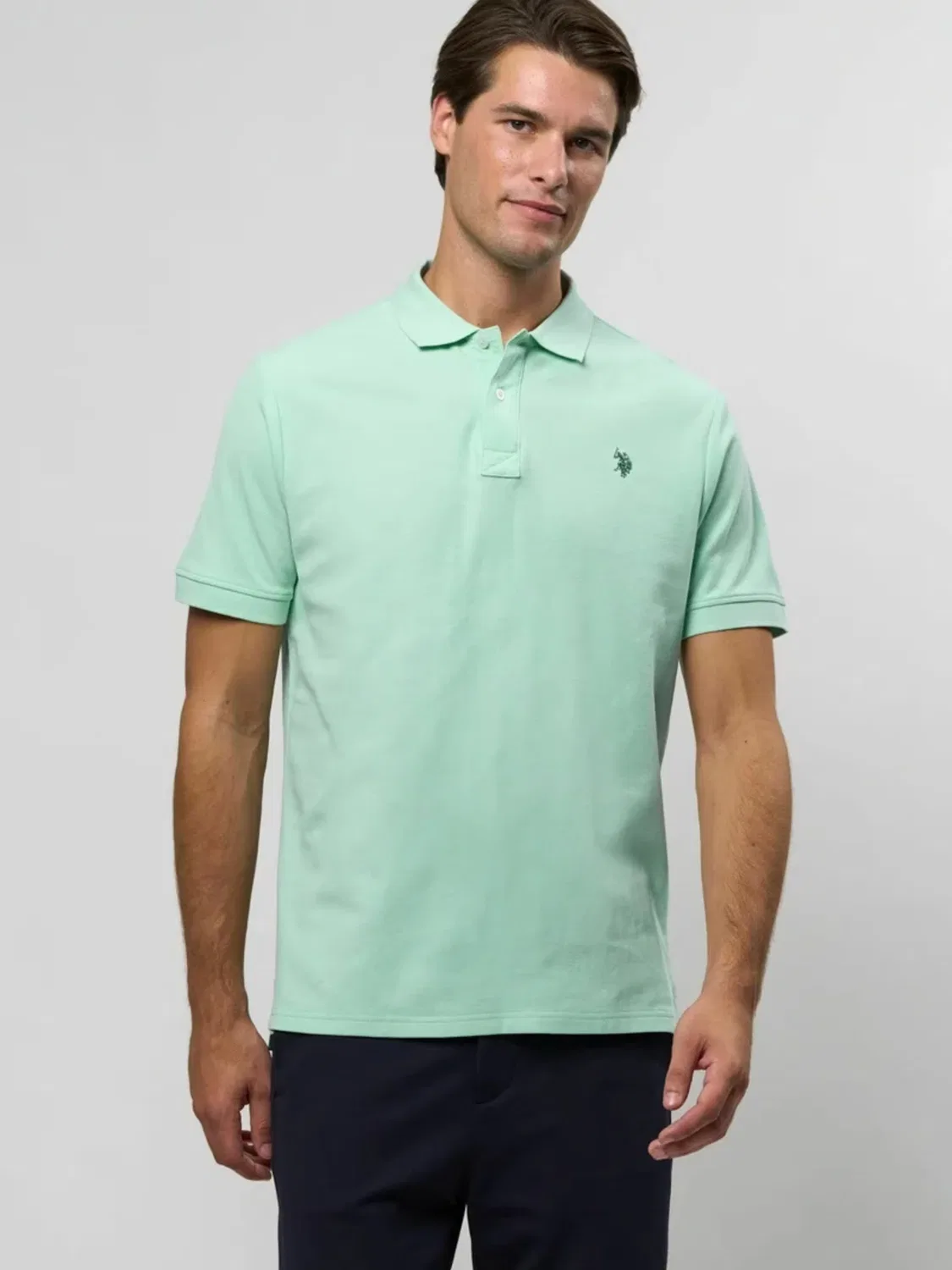 Рубашка на пуговицах стандартного кроя 'UMALFRED' U.S. Polo Assn., Mint — фото 3