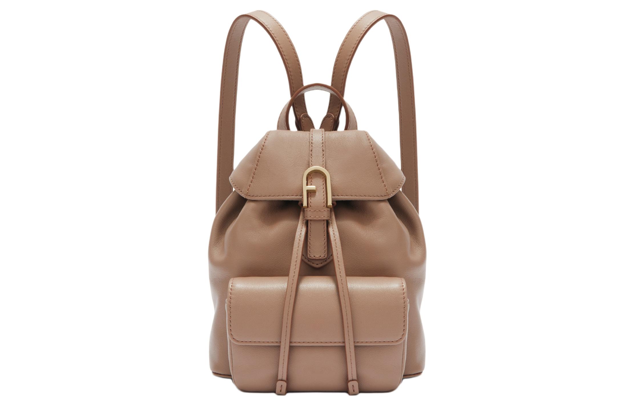 

Furla Мини рюкзак из телячьей кожи женский однотонный
