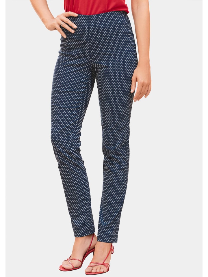 

Тканевые брюки GOLDNER Druckhose, цвет marine/gemustert