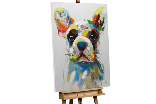 

Акриловая картина ручной работы KUNSTLOFT Der bunte Hund цвет multicolor/weiß