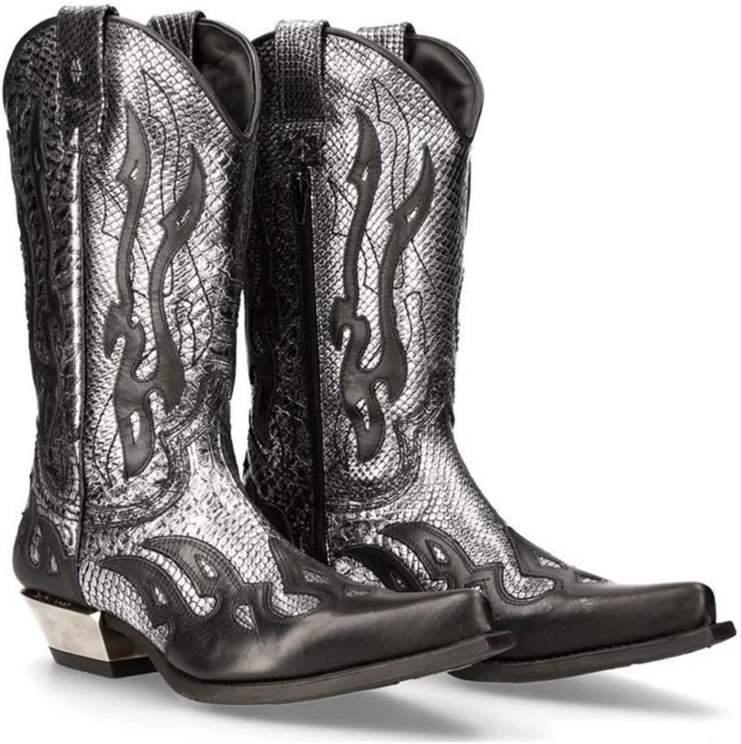 

Ботинки RUMITY Fashion Pointed Knight из искусственной кожи PU, водонепроницаемые, для мужчин и женщин, хлопковые, размеры 38-48 (черный, 45)