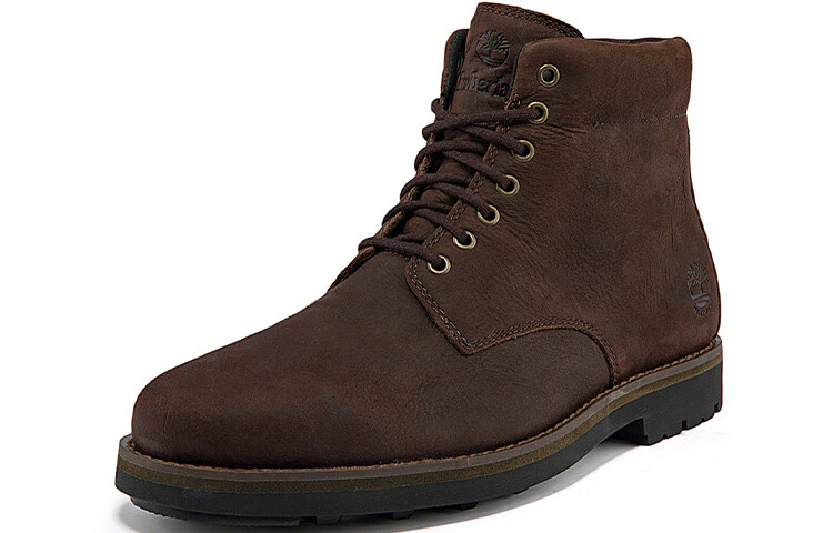 Мужские ботинки Timberland Alden однотонные высокие, темно-коричневый — фото 3