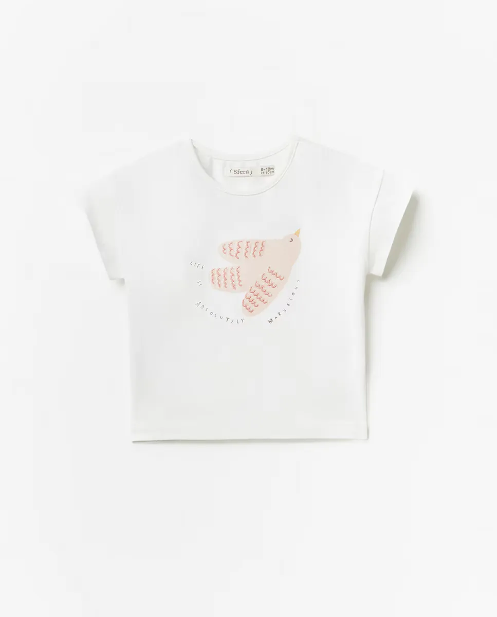 

Футболка с птицей Sfera, белый