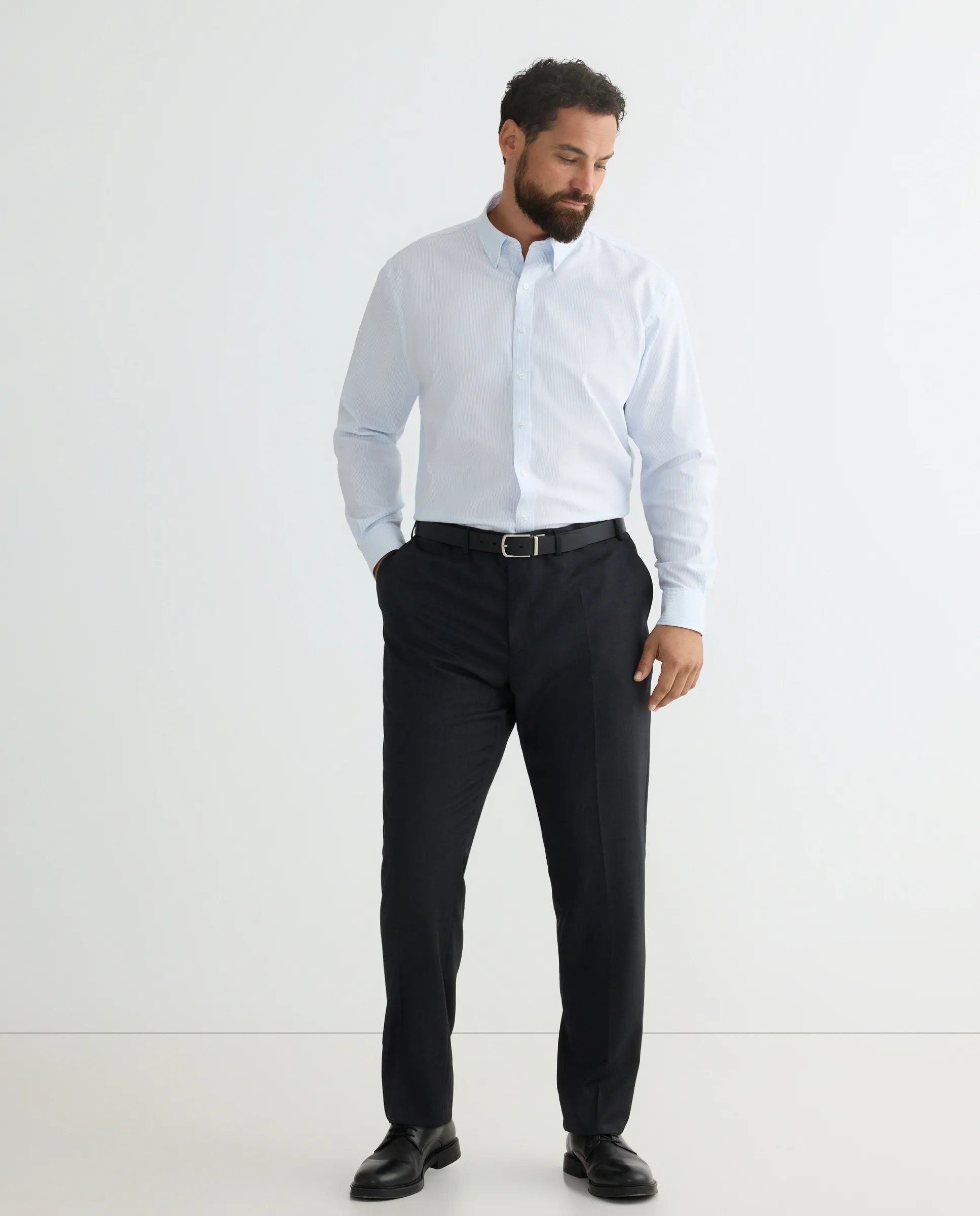 

Мужская рубашка больших размеров, не мнется Rushmore, светло-голубой