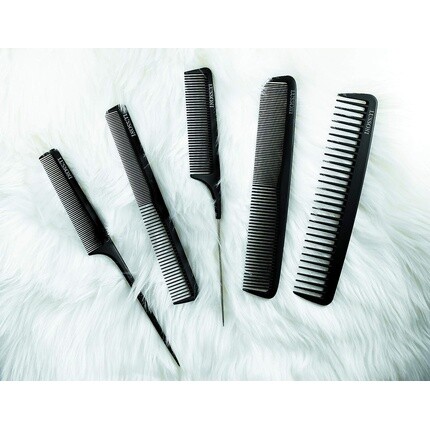 T4B Lussoni Lift Comb Lc 200 Углеродная расческа с металлическим лезвием и антистатическими зубцами 28X6X190 мм, Tb Tools For Beauty — фото 2