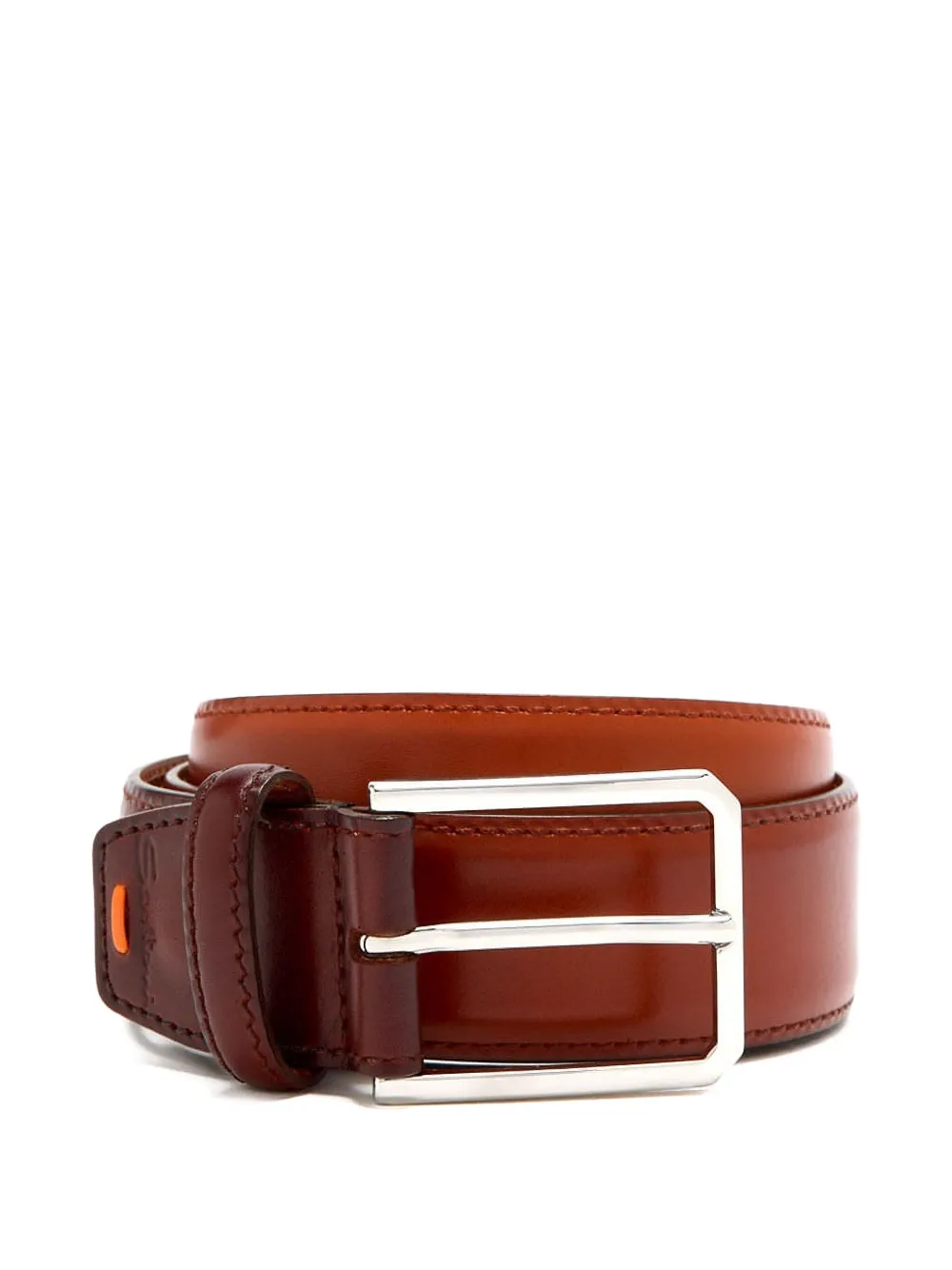

Кожаный ремень с пряжкой Santoni, коричневый