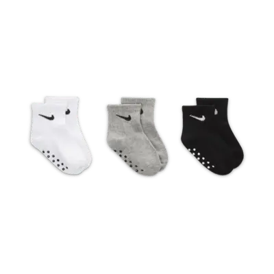 Носки Nike Core Swoosh Toddler Gripper Box Set (3 шт), темно-серый — фото 2