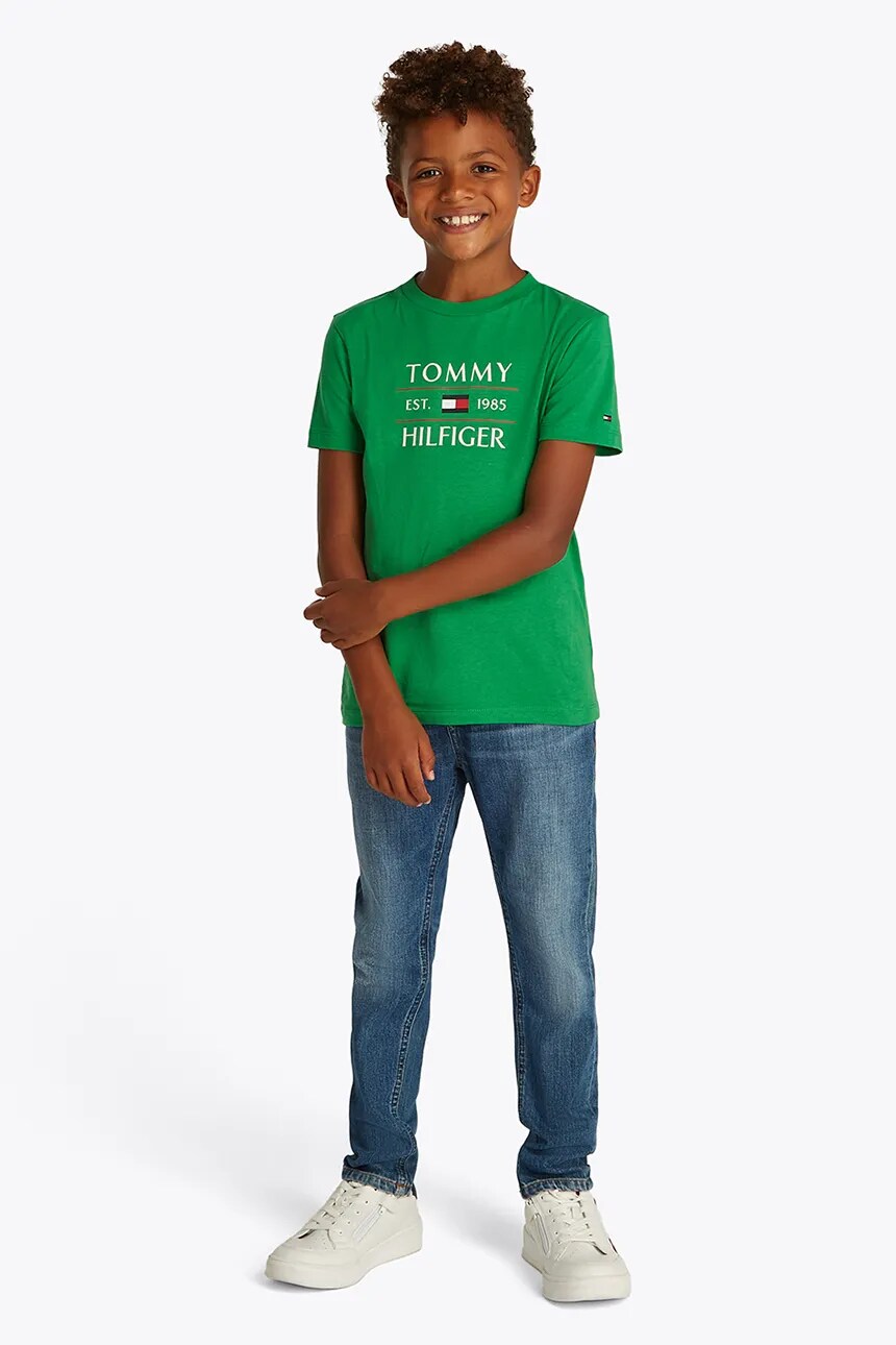 

Футболка детская хлопковая Tommy Hilfiger, зеленый