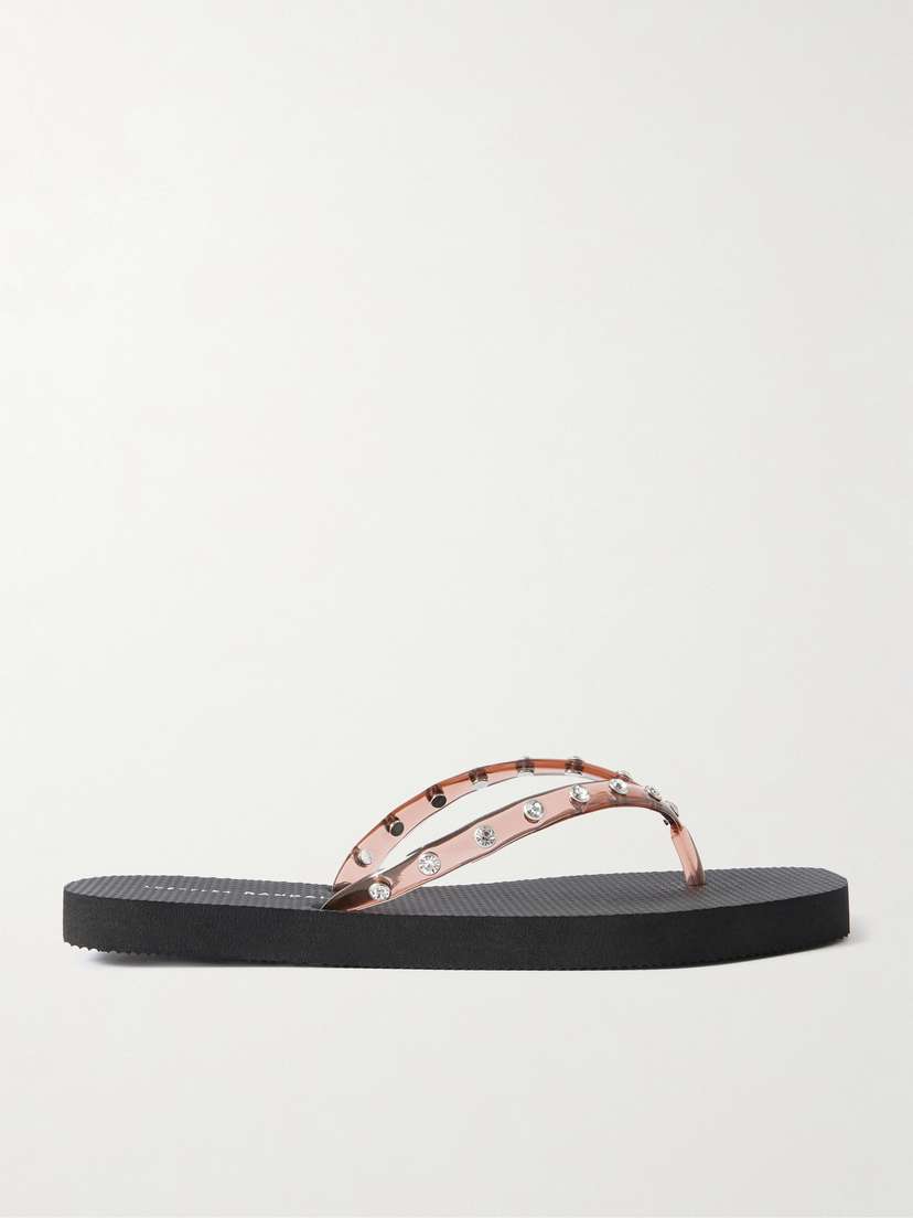 Вьетнамки Taryn из ПВХ, украшенные кристаллами Loeffler Randall, черный
