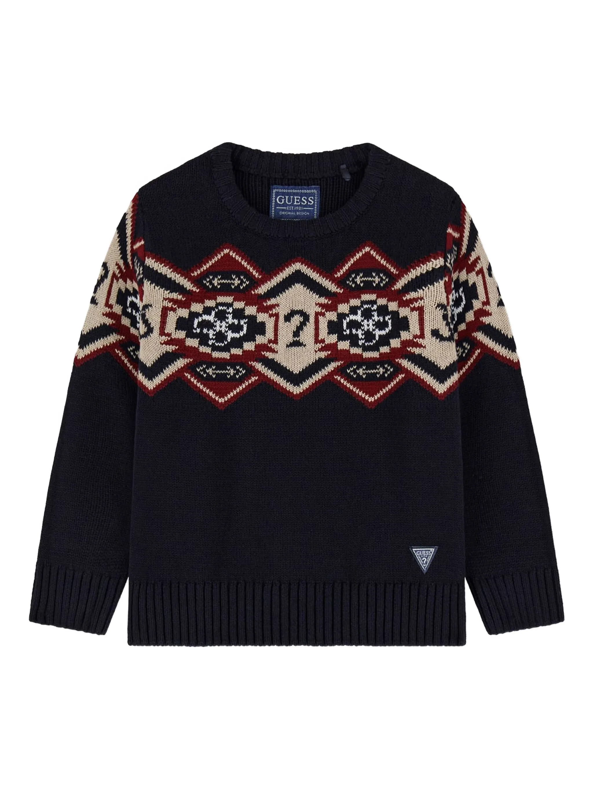 

Свитер с узором Guess Kids, синий