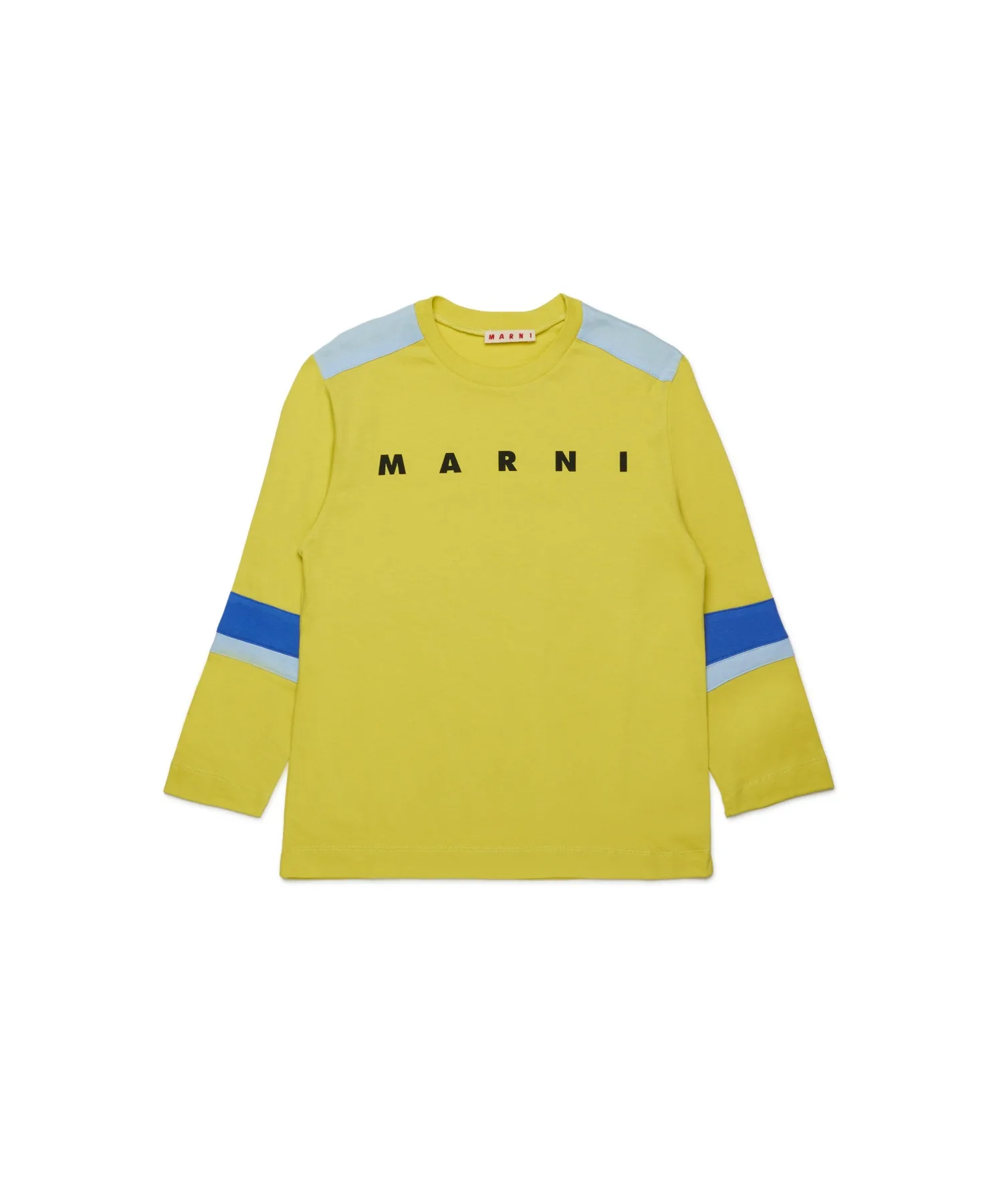 Детская футболка с длинным рукавом MARNI с логотипом жёлтая