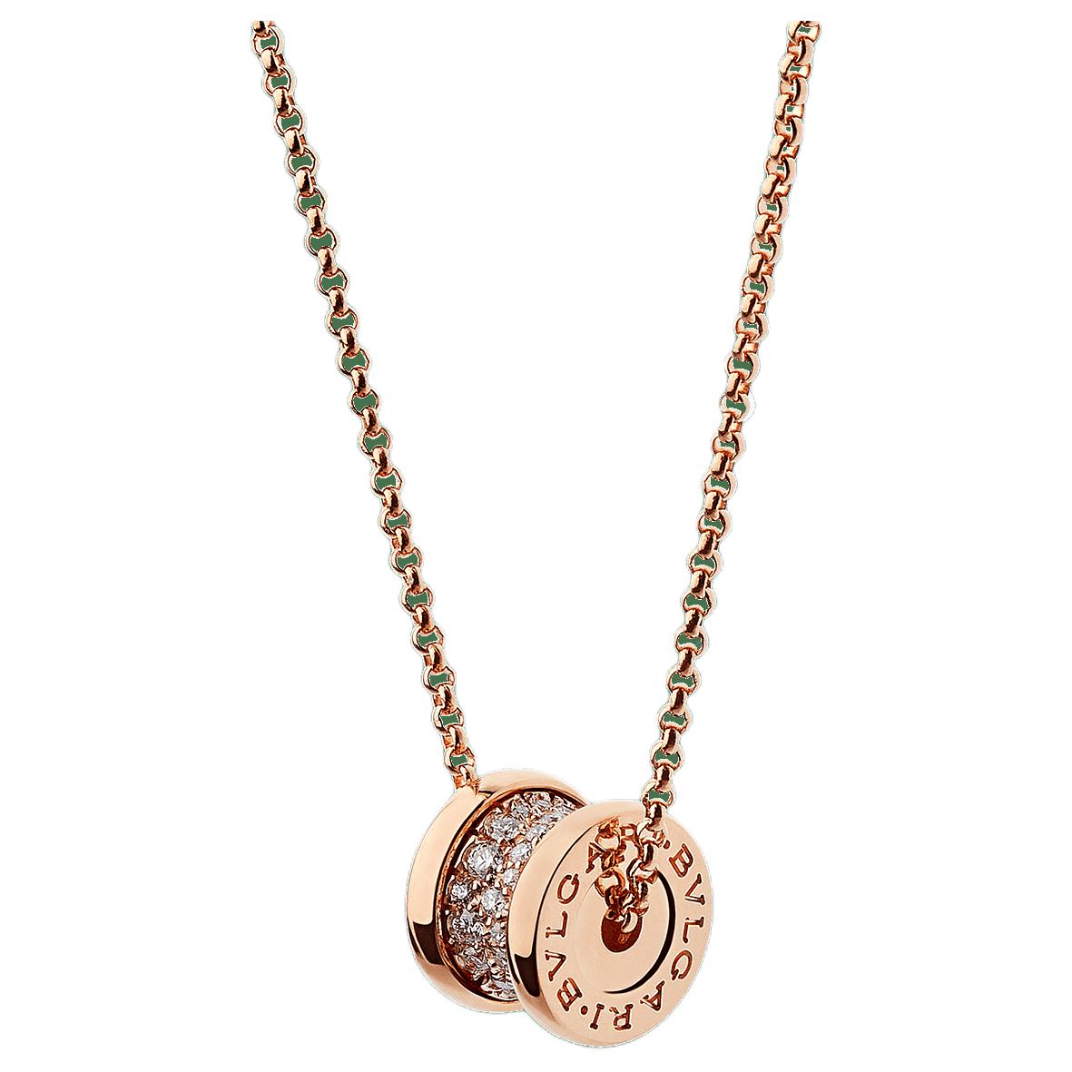 BVLGARI B.Zero1 Series Brand Logo Necklaces Women's Rose Gold — фото 4