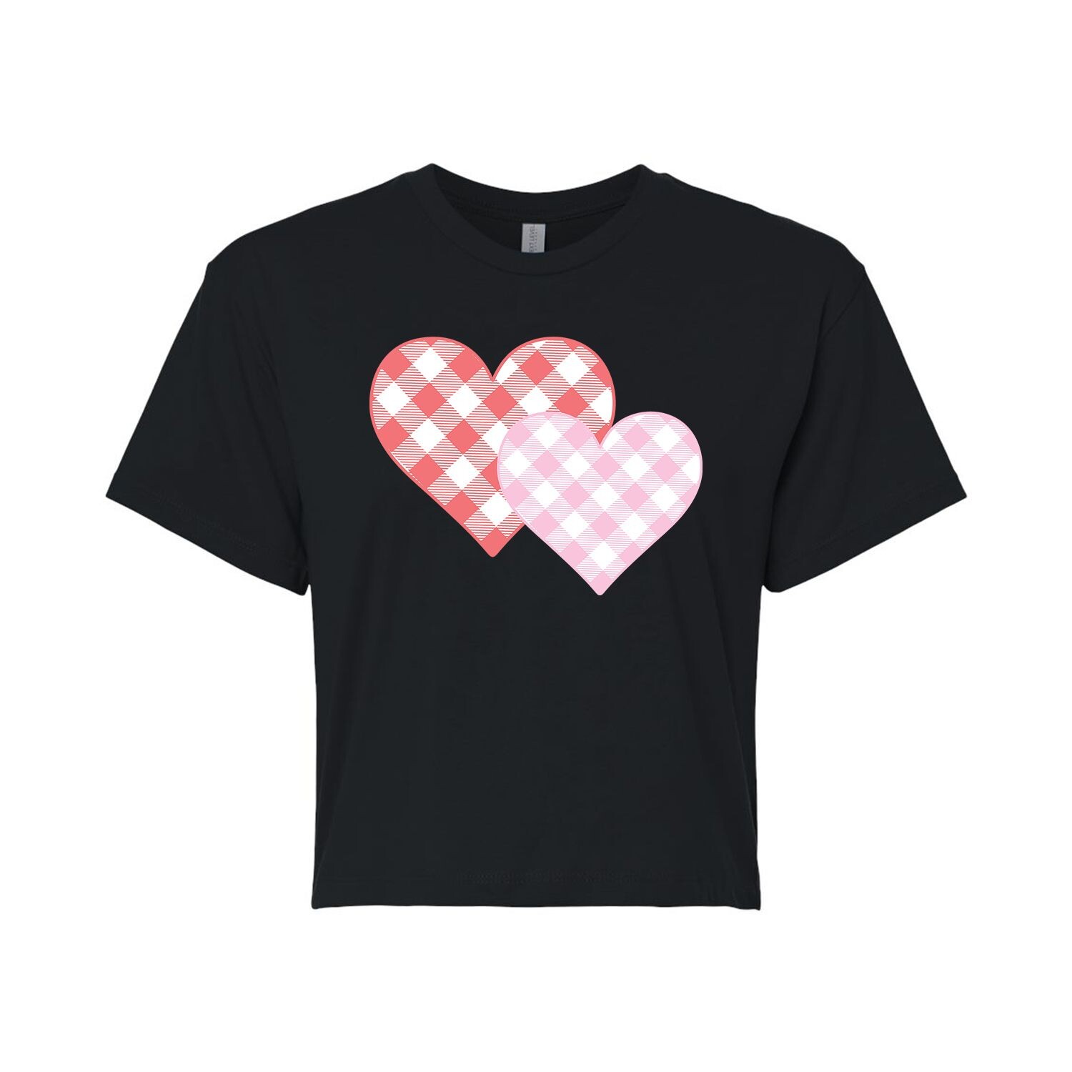 

Укороченная футболка Juniors' Gingham Heart Duo ко Дню святого Валентина Licensed Character