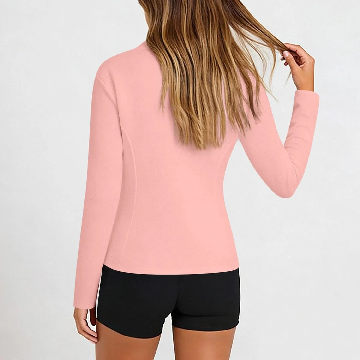 Женская куртка UPF 50+ с длинным рукавом, на молнии, 2a-pink — фото 3