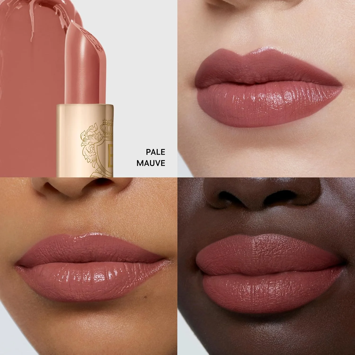 Помада Bobbi Brown Luxe | Яркая, ухаживающая за кожей помада для насыщенного сатинового финиша | Масло ромашки и воск из цветков жасмина, 0,12 унции, 02 Pale Mauve (Light pinky mauve) — фото 2