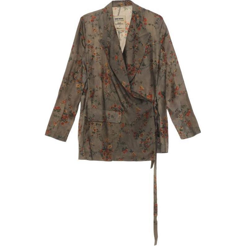 

UMA WANG Хлои Жакет с цветочным принтом, Gray Red
