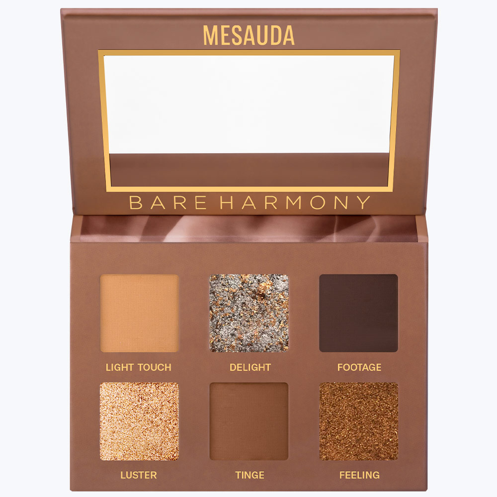 

Палитра теней для век bare harmony - palette cool bronze #203 Mesauda, вес 6 гр.