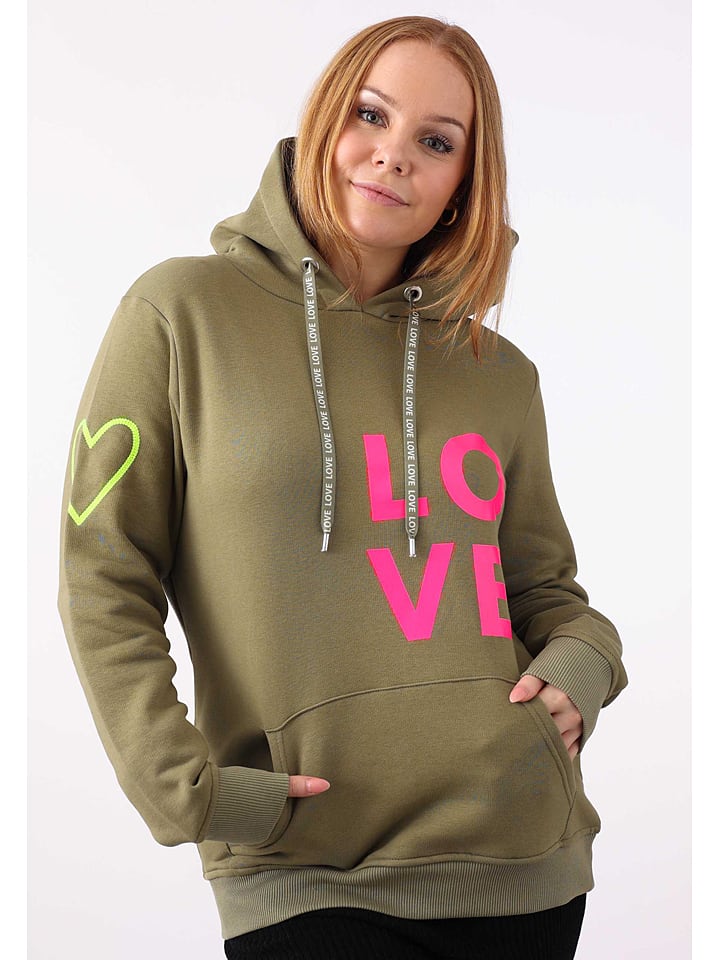 

Толстовка Zwillingsherz Hoodie Love, хаки