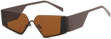 

Ретро-солнцезащитные очки 2027 года для женщин, маленькие квадратные солнцезащитные очки с защитой от УФ-излучения UV400, модные панк-очки для женщин и мужчин MTZJH, Tea Tea