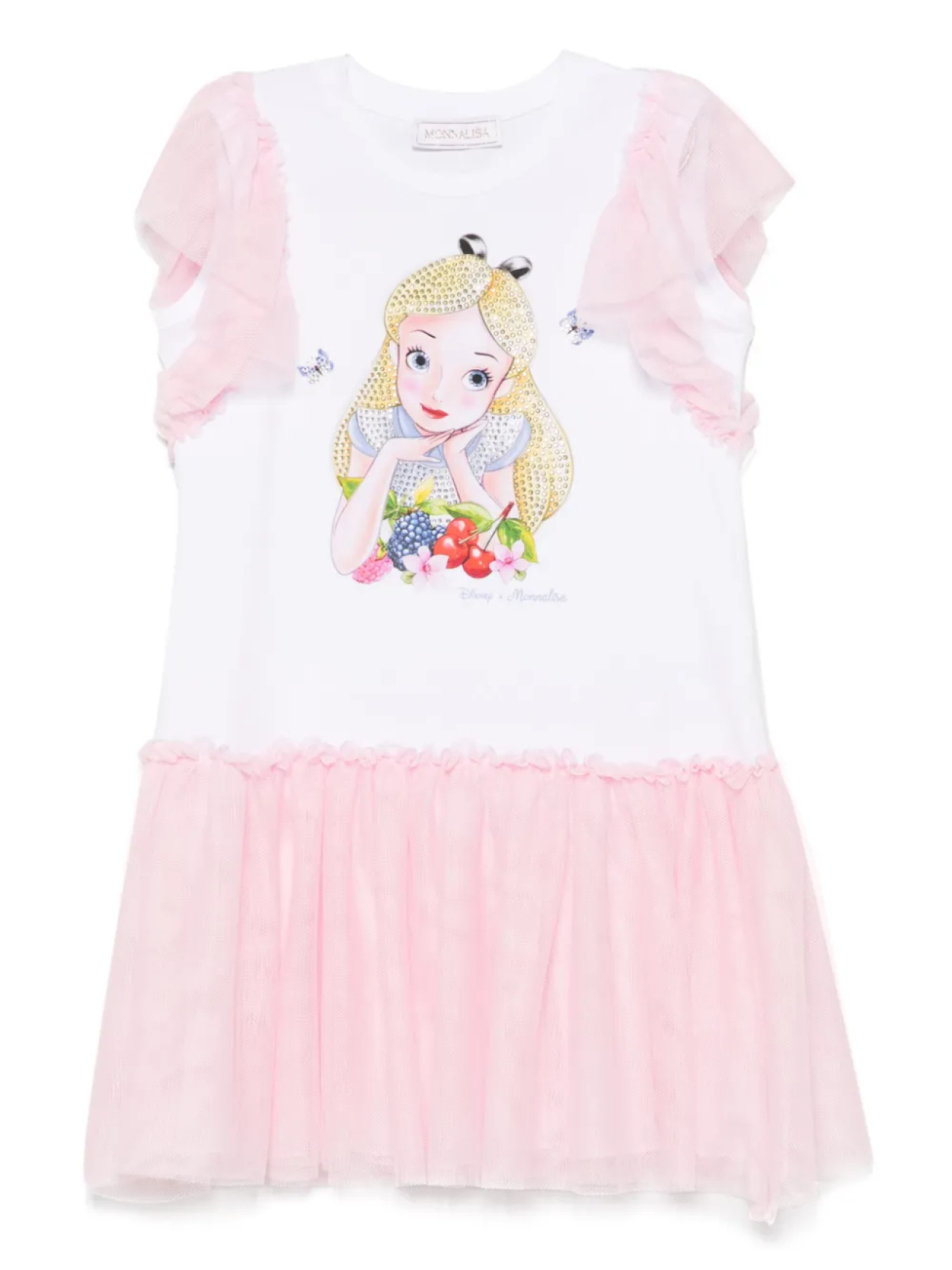 

Платье с принтом Alice из коллаборации с Disney Monnalisa, белый