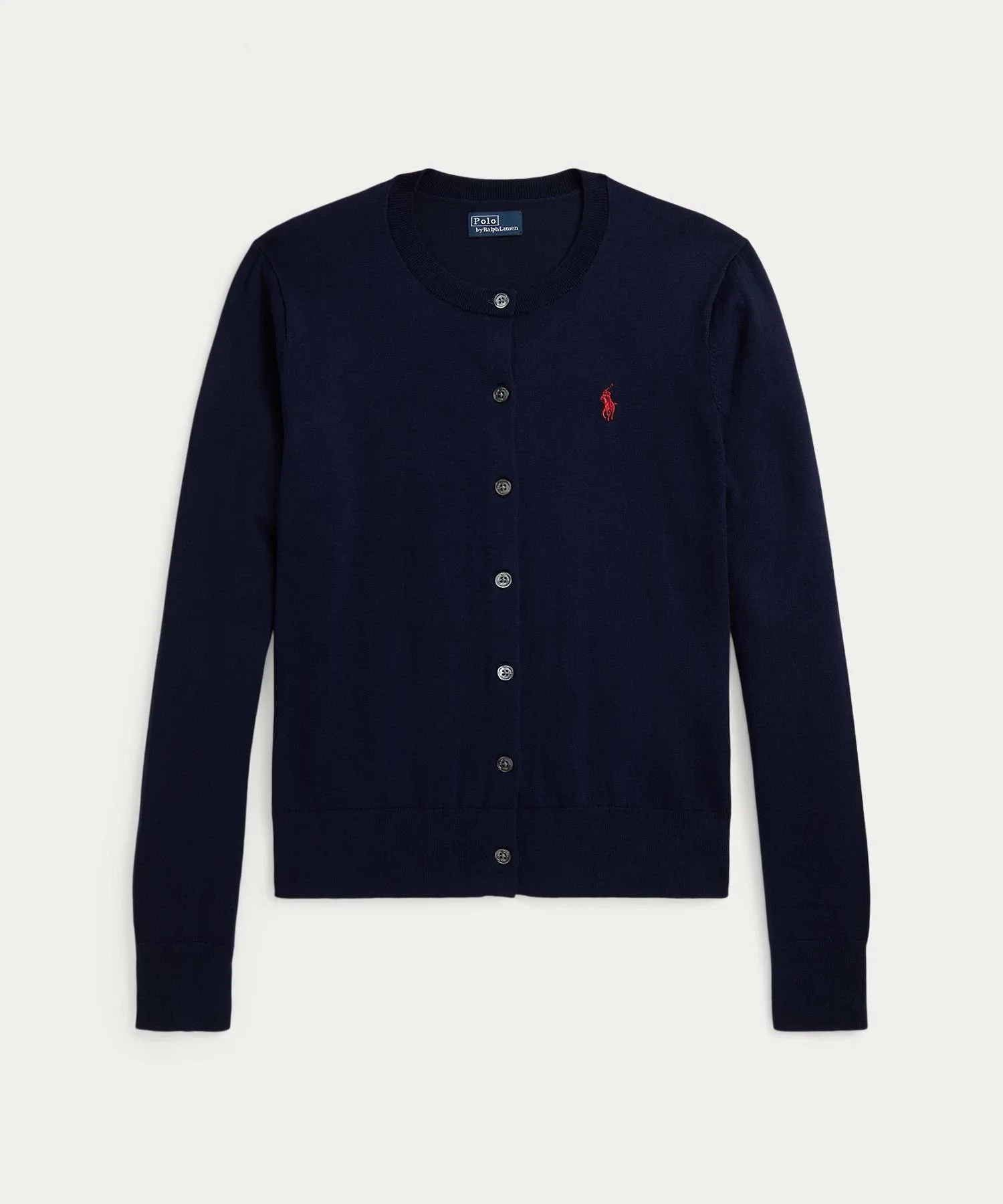 Хлопковый кардиган с круглым вырезом Polo Ralph Lauren, 400 Blue