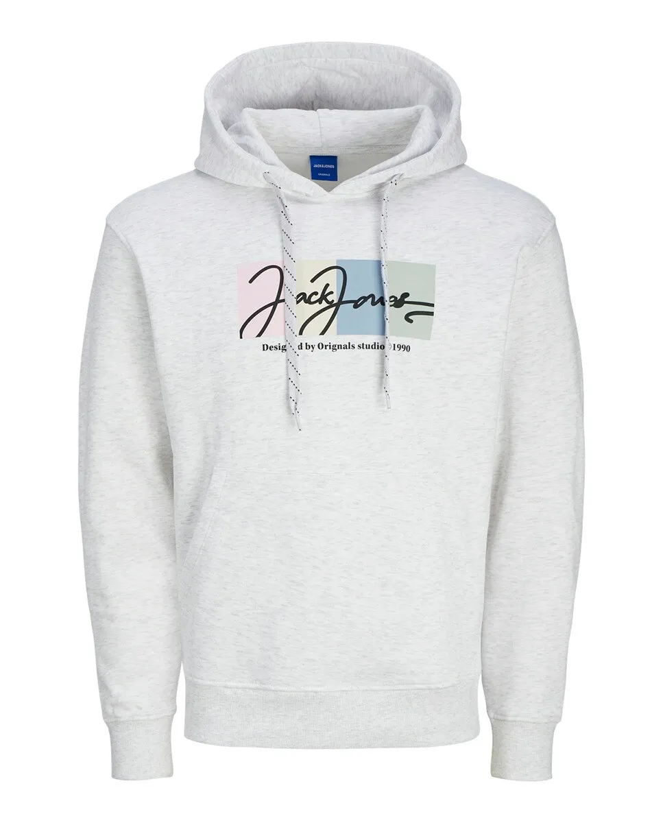 

Мужская толстовка с длинными рукавами и вышивкой спереди Jack & Jones, белый