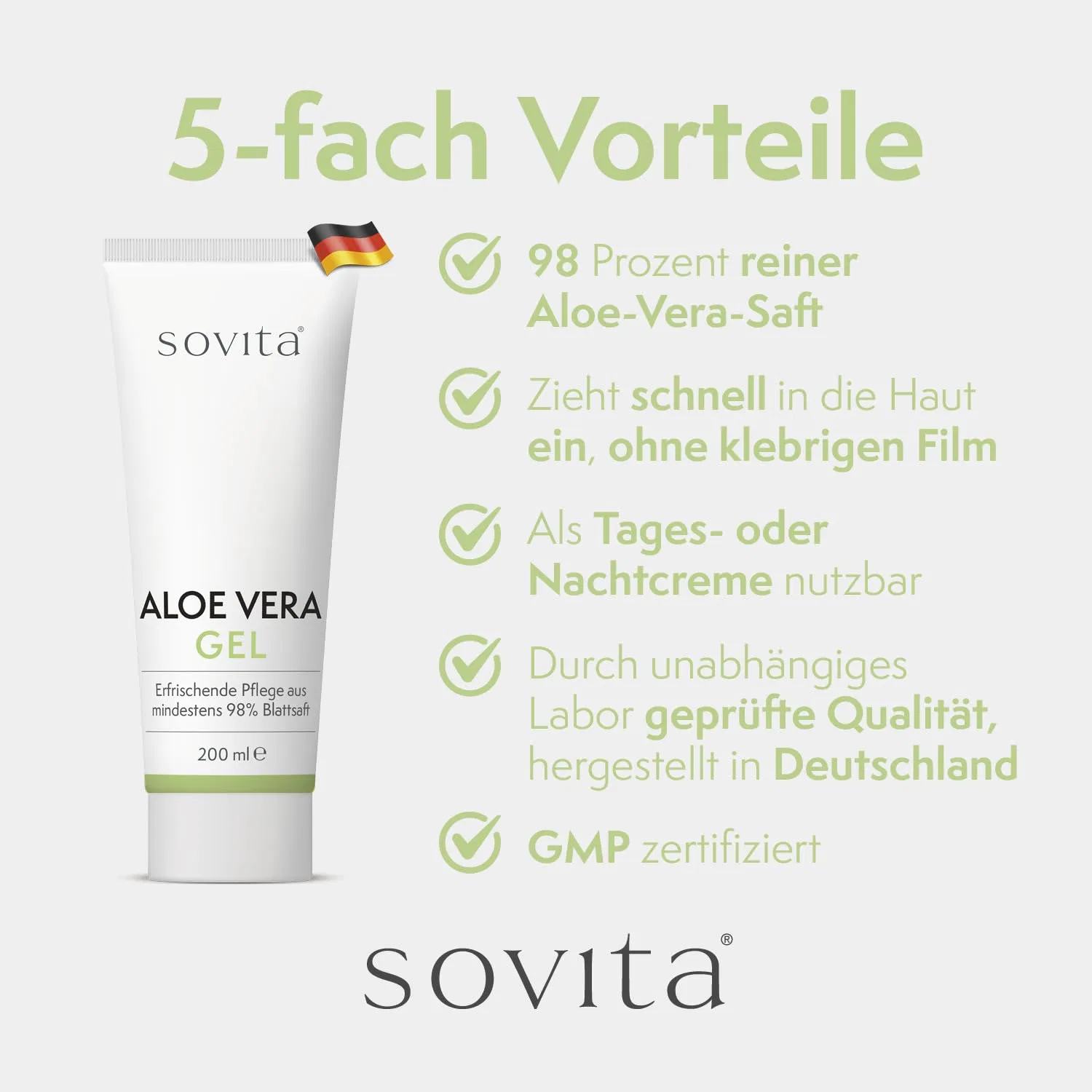 Увлажняющий гель с алоэ вера от ascopharm Sovita Beauty — фото 3