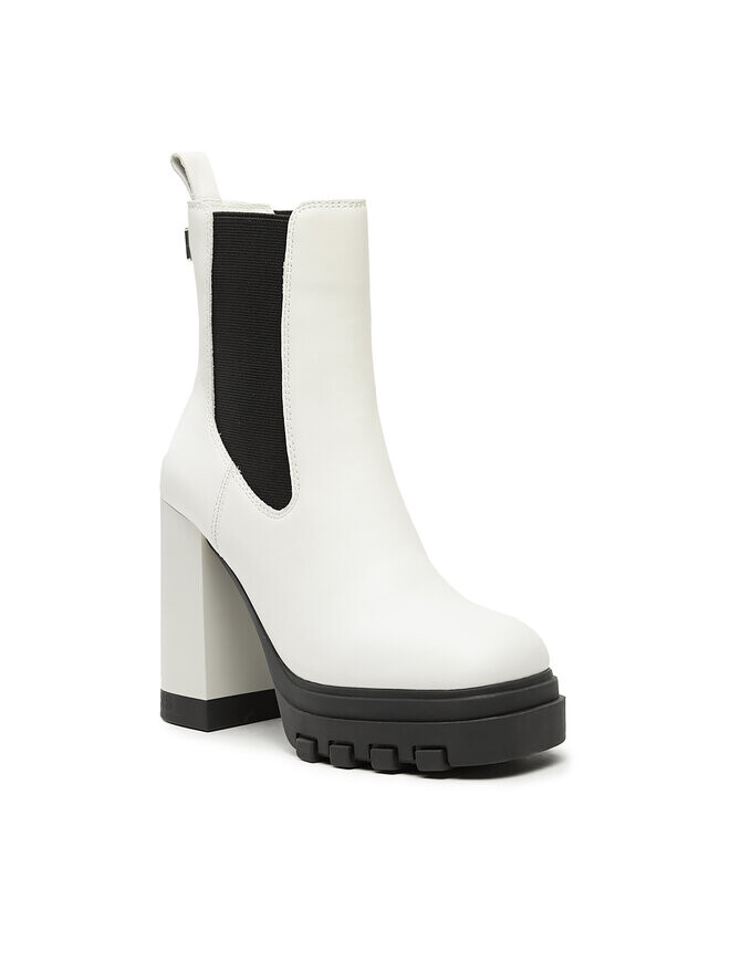 Ботильоны на блочном каблуке Tjw High Heel Chelsea Tommy Jeans, белый — фото 2