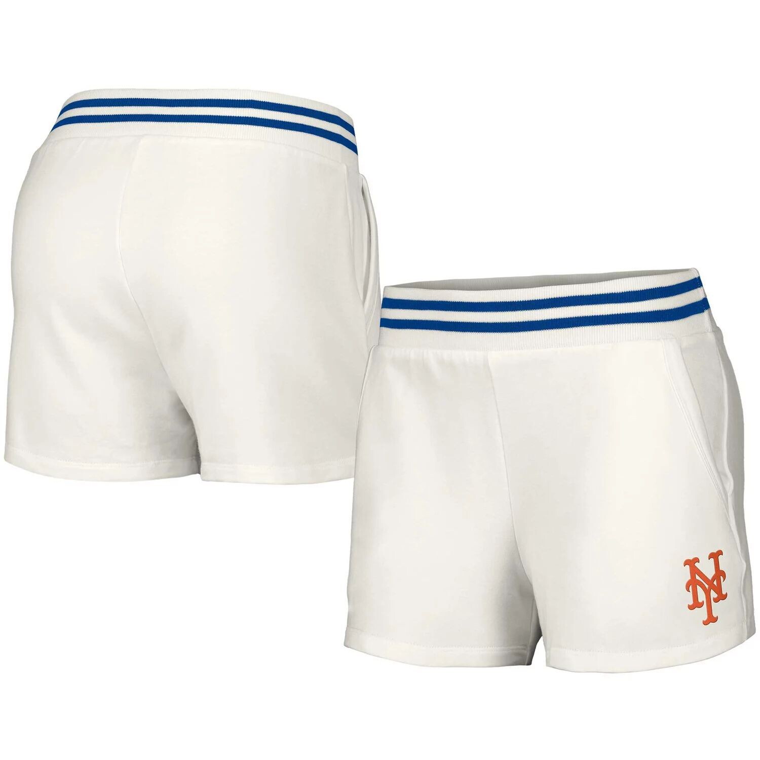 

Женские белые шорты с карманами Tri-Blend New York Mets Maeg в стиле Lusso