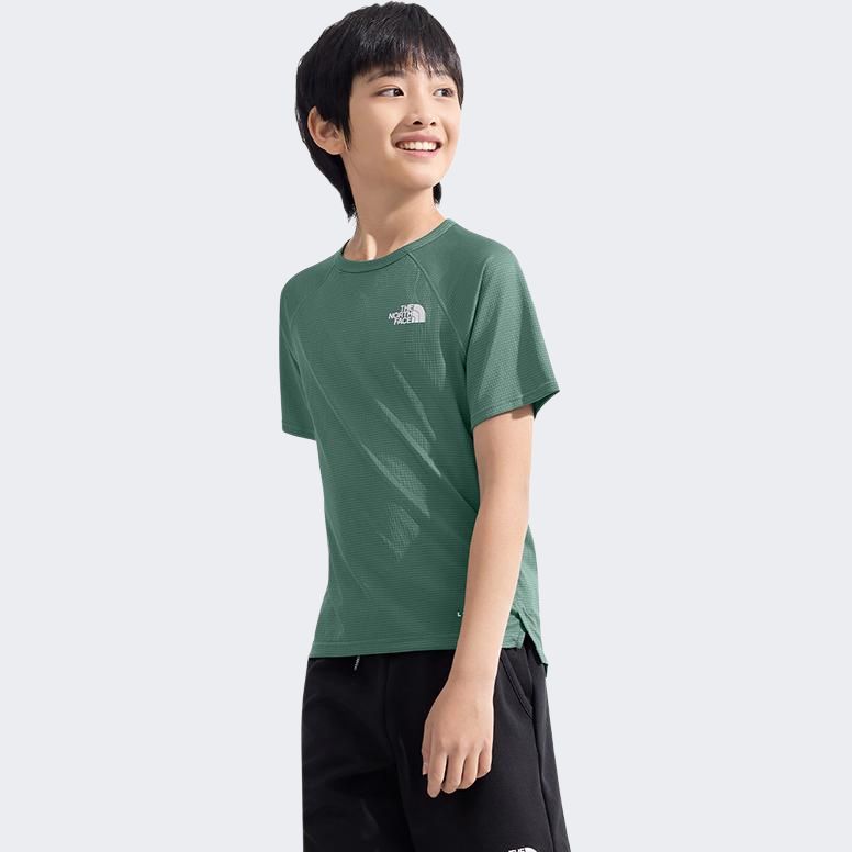 THE NORTH FACE Футболка LIGHTRANGE T Shirt SS25 Lushengs Green для детей 3-7 лет — фото 2