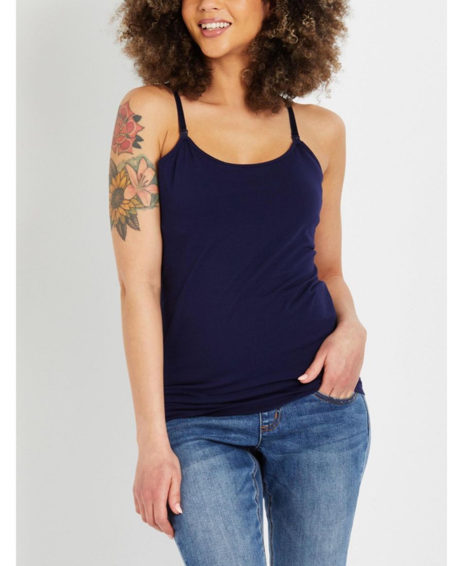 

Топ-майка для кормления с откидной спинкой большого размера - комплект из 2 штук - Motherhood Motherhood Maternity, Navy