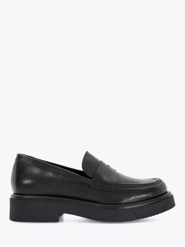 

Лоферы Dune Goodluck Leather Chunky Block Heel, черный