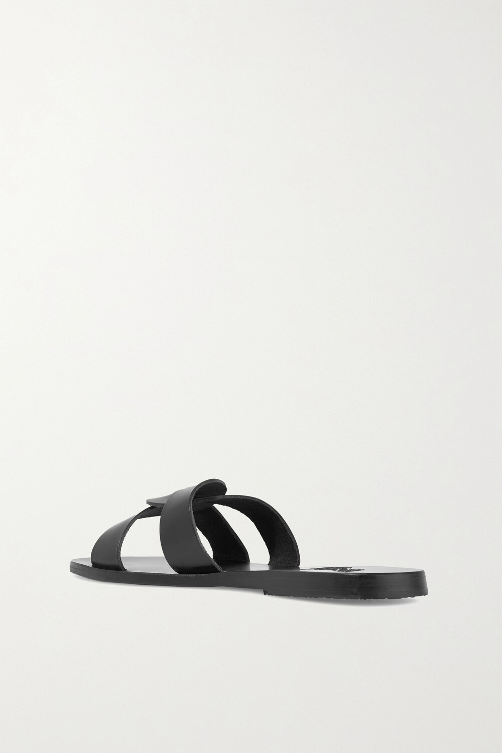 ANCIENT GREEK SANDALS кожаные шлепанцы Desmos с вырезами, черный