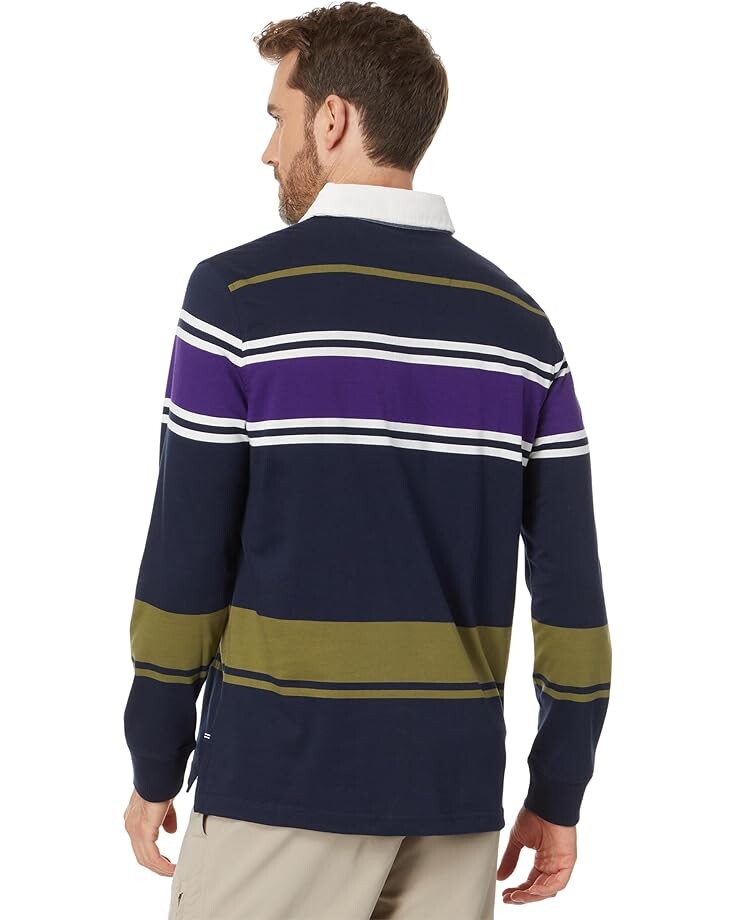 

Поло Nautica Long Sleeve Rugby Polo Shirt, цвет Navy Seas