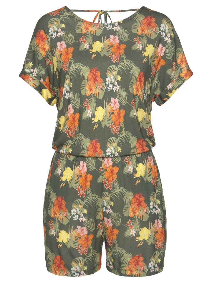 

Комбинезон LASCANA, цвет khaki bedruckt