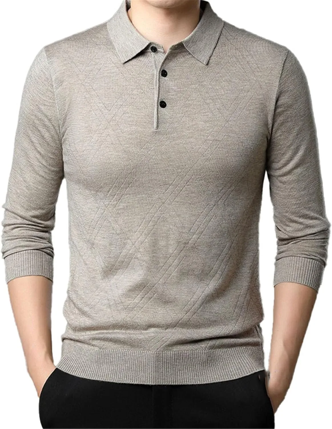 

Раннеосенний свитер с воротником-стойкой CXLCZNKG