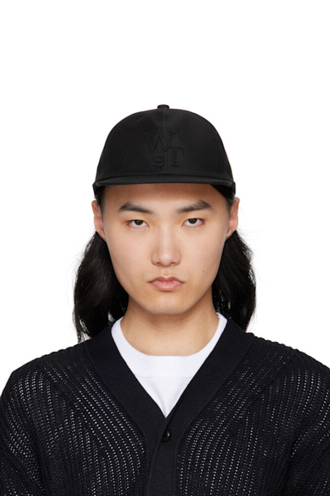 

Черная кепка WTAPS Edition из хлопкового атласа сзади sacai