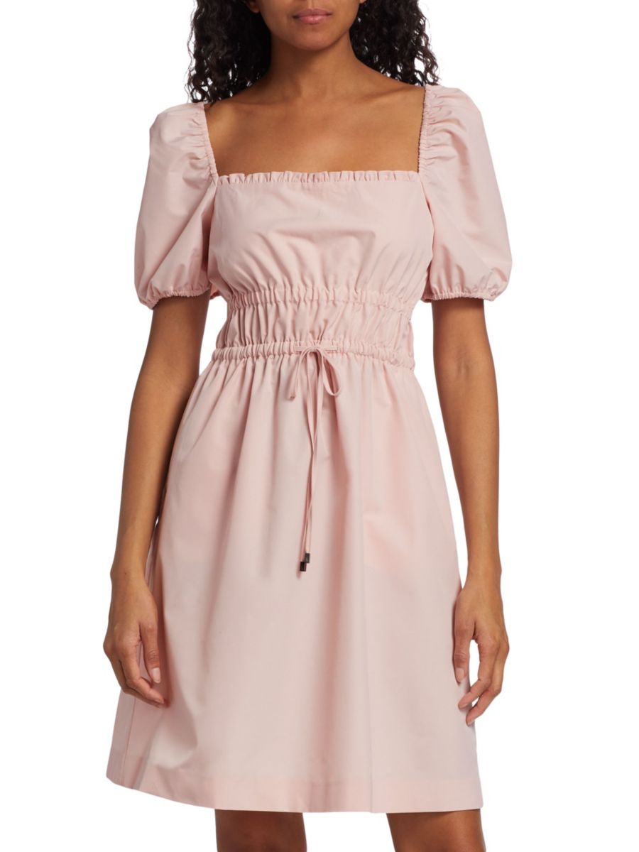 

Платье из поплина с рукавами-фонариками LDT, цвет Cameo