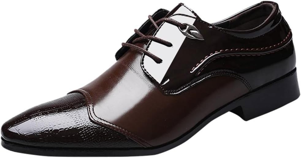 

Мужские деловые туфли HINDOLA, классические черные лакированные модные свадебные туфли к костюму, кожаные современные формальные оксфорды на шнуровке для мужчин