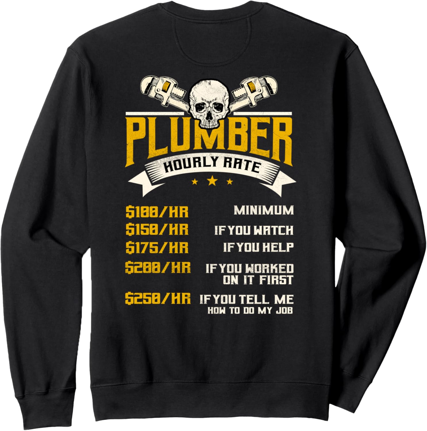 

Подарок для сантехника: толстовка с дизайном «сантехник» на спине Plumber Gifts, черный