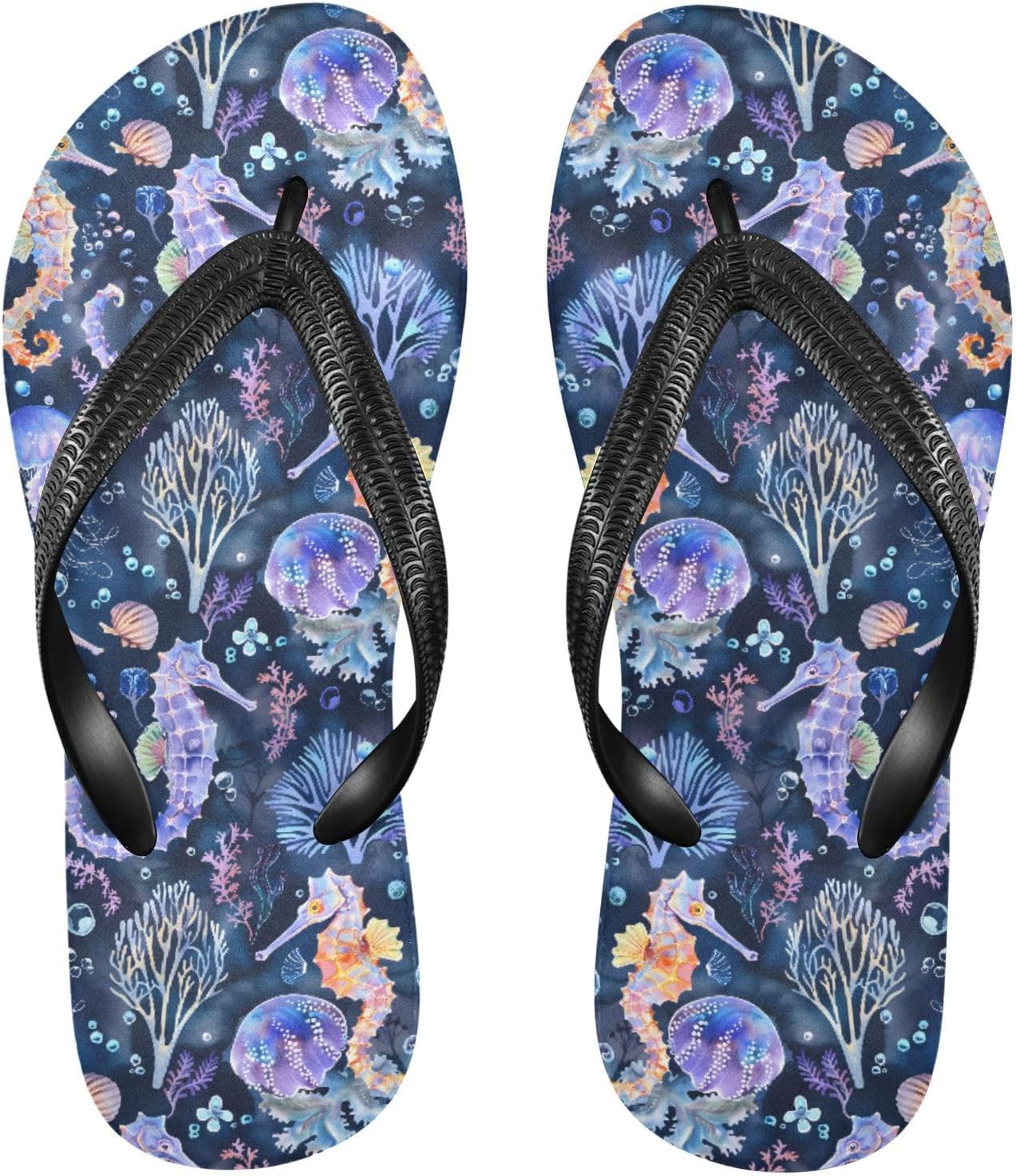 

Женские и мужские шлепанцы MNSRUU «Морской конек с медузой», женские слайды, мужские сандалии, шлепанцы для душа, летние нескользящие шлепанцы для плавания, пляжа и ванной, Seahorse A8231