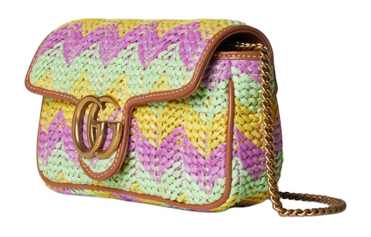 Женская сумка через плечо GUCCI из рафии и вискозы — фото 2