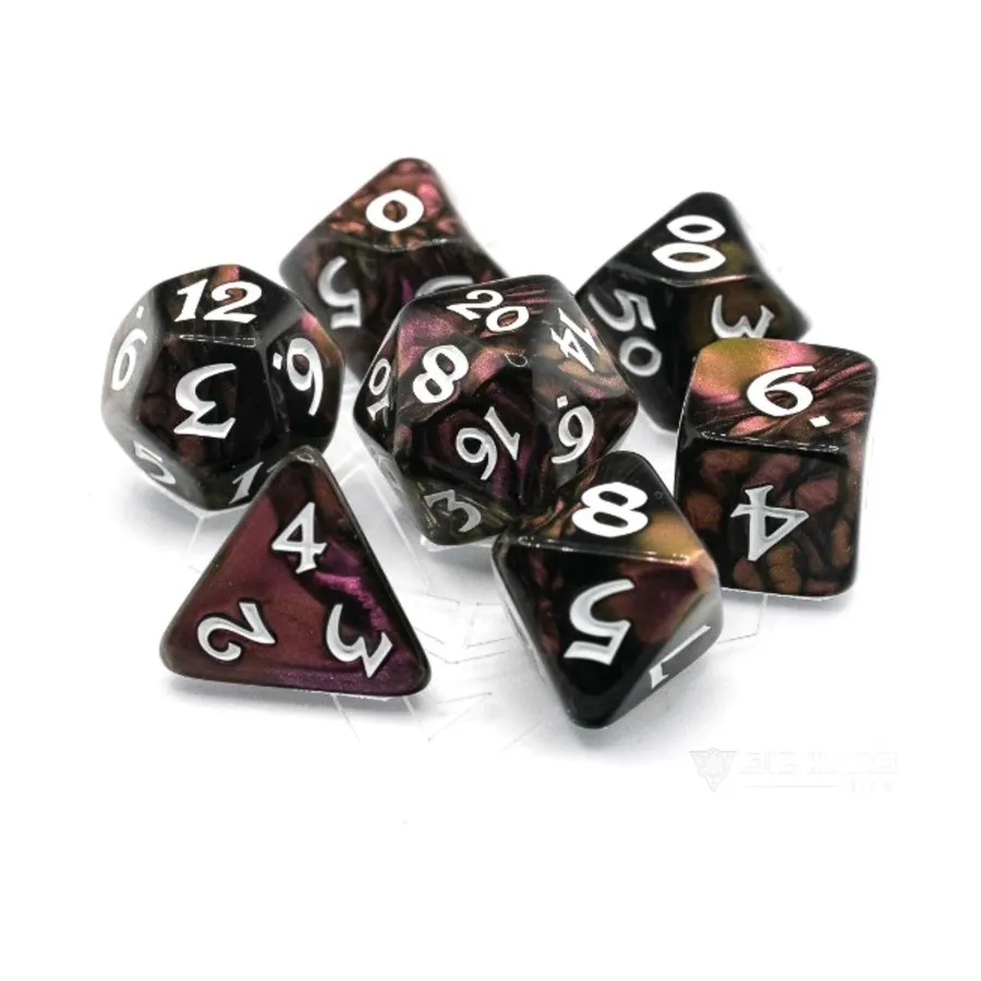 

Поликомплект - Элессия, Дагда с белым (7), Polymer Poly Sets (Die Hard Dice)